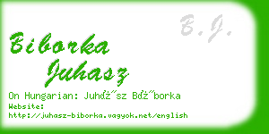 biborka juhasz business card